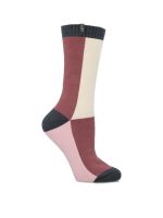 Calcetín Mujer Heavy Block Morado Algodón