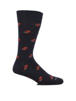 Calcetín Algodón Hombre C Cuff Car Azul Oscuro