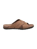 Sandalia Cuero Hombre Gorrión Café