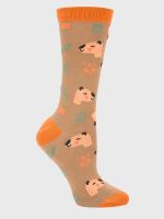 Calcetin Algodón Mujer Capibara Beige