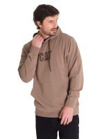 Polerón Premium Graphic Pullover Hombre Café Claro