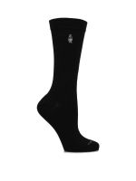 Calcetin Mujer C Cuff Plain Negro Algodón