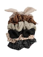 Pack 6 Colets Mujer Scrunchies Café