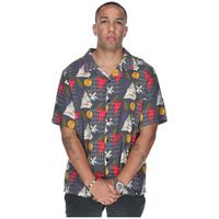Polera M/C Hombre Tropical Geometry Negro