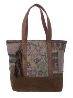 Cartera Textil Mujer Faui Tote Café