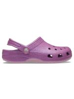 Zueco Crocs Mujer Classic Con Brillos Morado