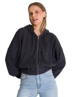 Polerón Con Gorro Mujer Waffle-Knit Grafito