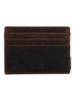 Tarjetero Cuero Mujer Leaves Cardholder Café