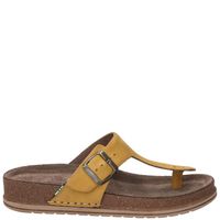 Sandalia Cuero Mujer Salvario Amarillo