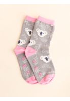 Calcetin Gris Claro Koala Niña