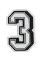 Jibbitz Número 3 Blanco