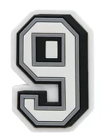 Jibbitz Crocs B&n Número 9 Blanco