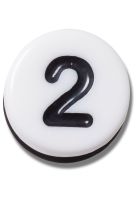 Jibbitz Número dos, pequeña amistad Blanco