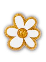 Jibbitz Crocs Floral Dorado Y Blanco