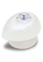 Jibbitz Diamante Simulado Abril Blanco