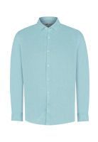 Camisa Lino Orgánico Turquesa Linenpro Hombre