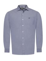 Camisa Algodón Hombre Woolsolid Azul