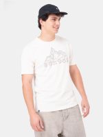 Polera M/C Hombre Mountain Stamp Blanco