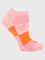 Calcetin Algodón Mujer Ped Heart Rosado