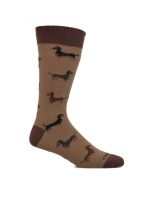 Calcetín Algodón Hombre C Cuff Dachshnd Café