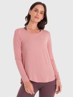 Polera Mujer Modal Round Neck Rosada