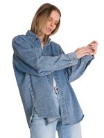 Chaqueta Oversized Mujer Denim Azul