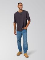 Polera Manga Corta Hombre Slub Knit Relaxed Negro