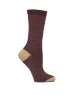 Calcetín Algodón Mujer C Lurex Plain Morado