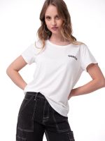 Polera MC Mujer W Caterpillar Logo T Blanco