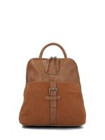 Mochila Ecocuero Mujer Laerke Back Caramelo