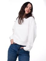 Polerón Mujer Relaxed French Terry Blanco