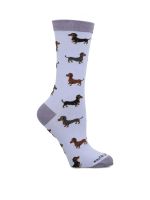 Calcetín Algodón Mujer C Cuff Dachshu Morado