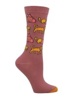 Calcetín Algodón Mujer C Cats Rosado