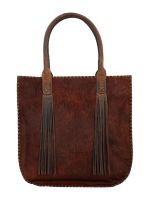 Cartera Cuero Mujer Hr Cozzi Hobo Café