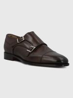 Zapato Italiano Cuero Macelli Café Hombre