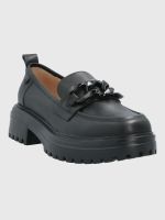 Mocasin Cuero Mujer Leboni Negro