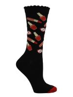 Calcetín Algodón Mujer C St Make Up Negro