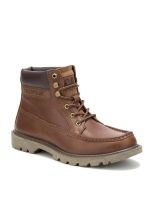 Botín Cuero Hombre Colorado Moc Toe Café