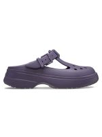 Zueco Crocs Mujer Mary Jane Morado Oscuro