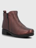 Botin Cuero Mujer Patricia Rojo