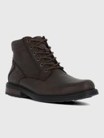 Botin Cuero Hombre Quero Café Oscuro
