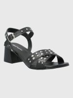 Sandalia Vestir Mujer Cuero Casale Negra