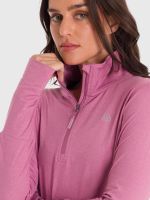 Polerón Mujer Half Zip Rosado