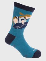 Calcetin Algodón Niño C Hp Surf Azul