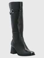 Bota Cuero Mujer Cladia Negro
