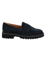 Mocasin Cuero Mujer May Azul