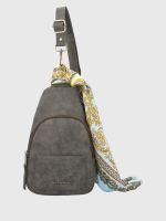 Cartera Ecocuero Mujer Dalya Cross Gris