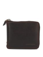 Billetera Cuero Hombre St Gray Zip Café