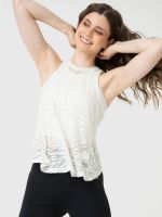 Polera Mujer Burn Out Tank Crudo