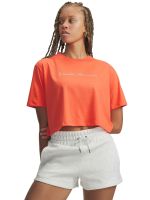 Polera M/C Mujer W Wordmark Crop Sss Rojo